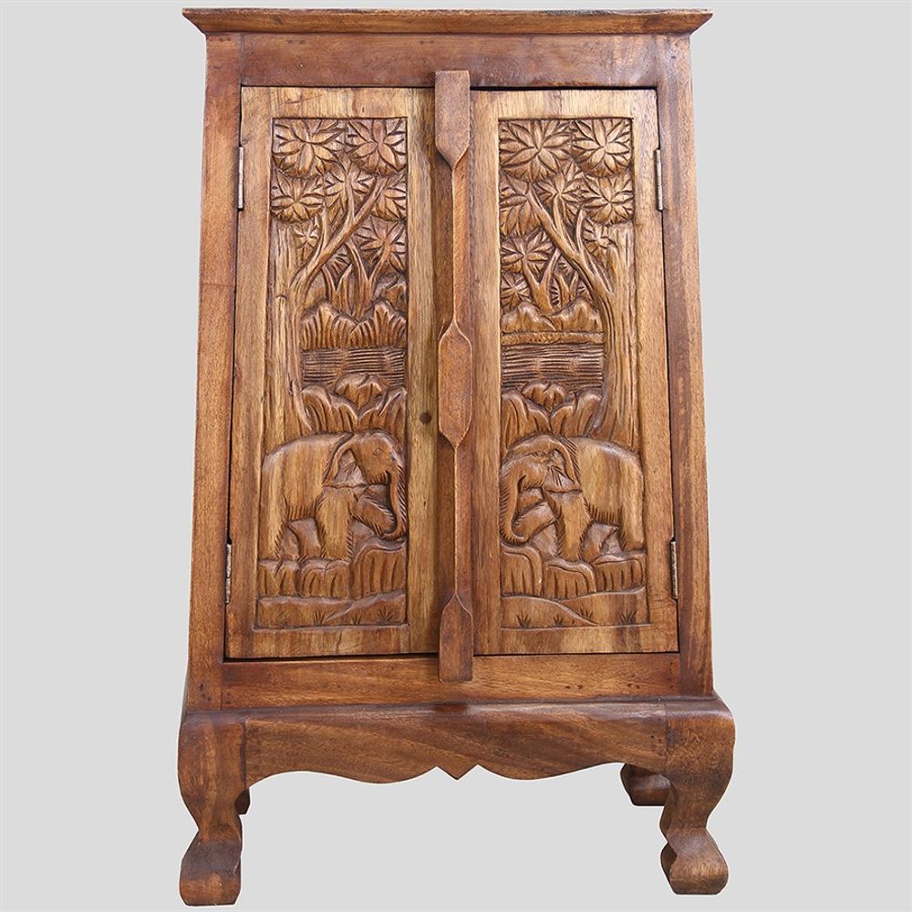 GABINETE COM ENTALHE 80CM | ASIA | Katmandu Decoração Étnica - katmandu